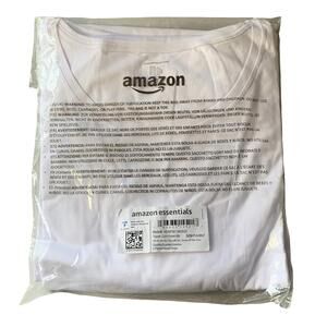 Amazon Essentials T-Shirt Womens 3X Plus White Scoop Neck Short Sleeve NEW